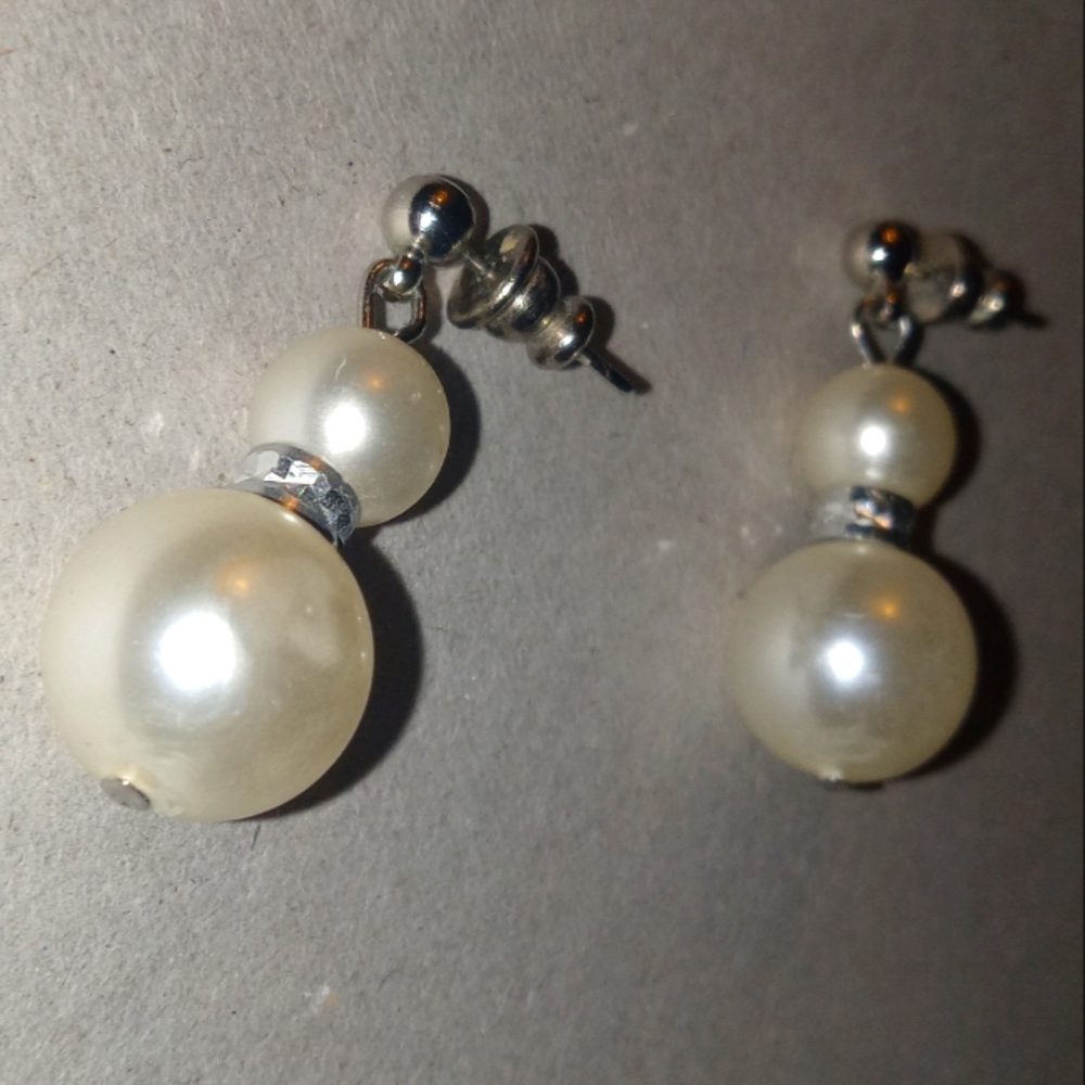 Vintage Faux Pearl Drop Earrings